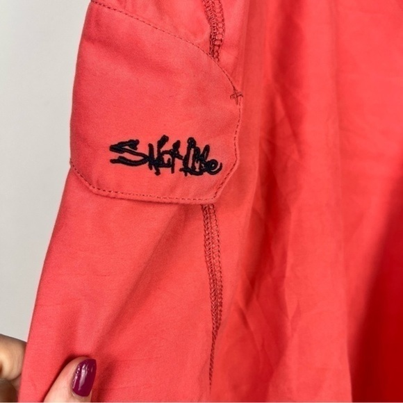 Salt Life Swim Trunks mens size 38 coral side logo tie drawstring - Picture 3 of 6